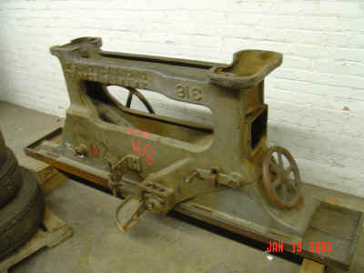Jointer upside down at auction.