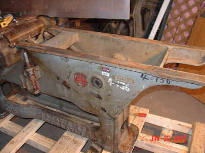 Jointer with infeed table removed.